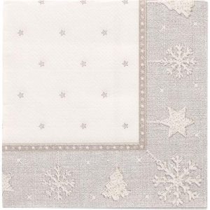 Servietten Papstar ‚ROYAL Collection‘, 20 Stück, 1/4-Falz, 250 x 250 mm, silber Servietten Papstar ‚ROYAL Collection‘, 20 Stück, 1/4-Falz, 250 x 250 mm, silber