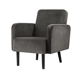 Sessel easyChair® by Paperflow LISBOA Samtbezug anthrazit, Fußgestell schwarz, B 710 x T 815 x H 830 mm Sessel easyChair® by Paperflow LISBOA Samtbezug anthrazit, Fußgestell schwarz, B 710 x T 815 x H 830 mm