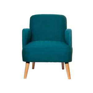 Sessel Paperflow Brooks, Massivholz, Retro-Design, gepolstert, Polyester-Bezug, blau Sessel Paperflow Brooks, Massivholz, Retro-Design, gepolstert, Polyester-Bezug, blau
