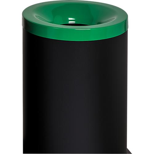 Sicherheitsabfallbehälter Grisu Color, 50L, schwarz/grün
