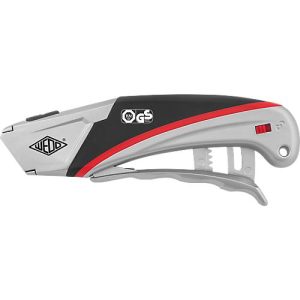 Sicherheitsmesser WEDO®, ergonomischer Zangengriff, automatischer Klingenrückzug, für Links- & Rechtshänder, silber Sicherheitsmesser WEDO®, ergonomischer Zangengriff, automatischer Klingenrückzug, für Links- & Rechtshänder, silber