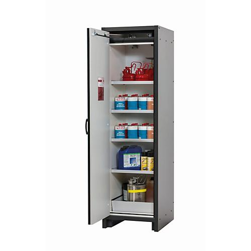 Sicherheitsschrank Typ 30 asecos Q-CLASSIC-30, Flügeltür, Anschlag links, Front Enzianblau, B 564 x T 620 x H 1947 mm