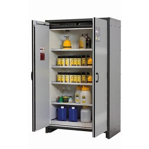 Sicherheitsschrank Typ 30 asecos Q-CLASSIC-30, Flügeltüren, Front asecos Silber, B 1164 x T 620 x H 1947 mm Sicherheitsschrank Typ 30 asecos Q-CLASSIC-30, Flügeltüren, Front asecos Silber, B 1164 x T 620 x H 1947 mm