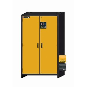 Sicherheitsschrank Typ 30 asecos Q-CLASSIC-30, Flügeltüren, Front Sicherheitsgelb, B 1164 x T 620 x H 1947 mm Sicherheitsschrank Typ 30 asecos Q-CLASSIC-30, Flügeltüren, Front Sicherheitsgelb, B 1164 x T 620 x H 1947 mm
