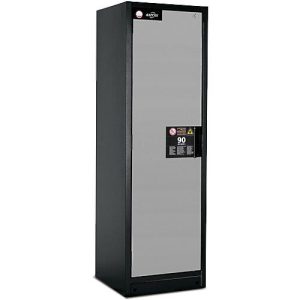 Sicherheitsschrank Typ 90 Asecos Q-CLASSIC-90, B 600 mm, Tür links, 6 Auszüge, asecos Silber Sicherheitsschrank Typ 90 Asecos Q-CLASSIC-90, B 600 mm, Tür links, 6 Auszüge, asecos Silber