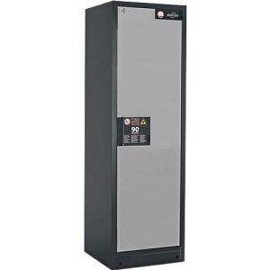 Sicherheitsschrank Typ 90 Asecos Q-CLASSIC-90, B 600 mm, Tür rechts, 3 Böden, asecos Silber Sicherheitsschrank Typ 90 Asecos Q-CLASSIC-90, B 600 mm, Tür rechts, 3 Böden, asecos Silber