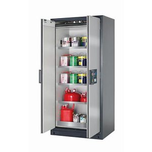 Sicherheitsschrank Typ 90 asecos Q-CLASSIC-90, Flügeltüren, Front asecos Silber, B 893 x T 615 x H 1953 mm Sicherheitsschrank Typ 90 asecos Q-CLASSIC-90, Flügeltüren, Front asecos Silber, B 893 x T 615 x H 1953 mm