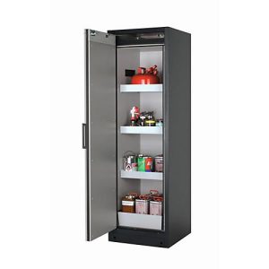 Sicherheitsschrank Typ 90 asecos Q-PEGASUS-90, Flügeltür mit Schließ-Automatik, Anschlag links, Front Reinweiß, B 599 x T 615 x H 1953 mm Sicherheitsschrank Typ 90 asecos Q-PEGASUS-90, Flügeltür mit Schließ-Automatik, Anschlag links, Front Reinweiß, B 599 x T 615 x H 1953 mm