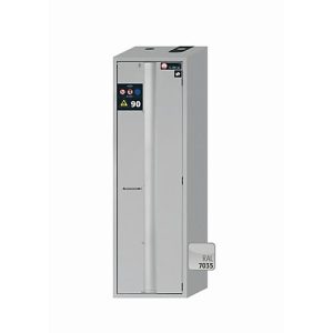 Sicherheitsschrank Typ 90 asecos S-PHOENIX Vol.2-90, Falttür mit Schließ-Automatik, Anschlag rechts, Front Lichtgrau, B 596 x T 616 x H 1968 mm Sicherheitsschrank Typ 90 asecos S-PHOENIX Vol.2-90, Falttür mit Schließ-Automatik, Anschlag rechts, Front Lichtgrau, B 596 x T 616 x H 1968 mm