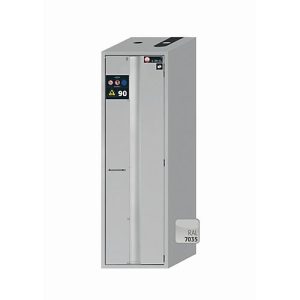 Sicherheitsschrank Typ 90 asecos S-PHOENIX Vol.2-90, Falttür mit Schließ-Automatik, Anschlag rechts, Front Lichtgrau, B 596 x T 749 x H 1968 mm Sicherheitsschrank Typ 90 asecos S-PHOENIX Vol.2-90, Falttür mit Schließ-Automatik, Anschlag rechts, Front Lichtgrau, B 596 x T 749 x H 1968 mm