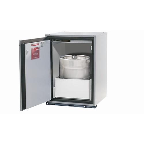 Sicherheitsunterbauschrank Typ 90 asecos UB-T-90, Flügeltür, Anschlag links, Front Lichtgrau, B 593 x T 600 x H 800 mm