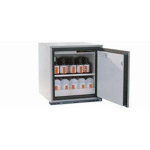 Sicherheitsunterbauschrank Typ 90 asecos UB-T-90, Flügeltür, Anschlag rechts, Front Lichtgrau, B 593 x T 502 x H 600 mm Sicherheitsunterbauschrank Typ 90 asecos UB-T-90, Flügeltür, Anschlag rechts, Front Lichtgrau, B 593 x T 502 x H 600 mm