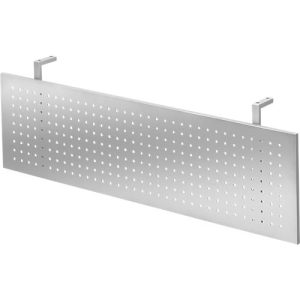 Sichtblende für Schreibtische, Metall, gelocht, silberfarben einbrennlackiert, B 1200 mm Sichtblende für Schreibtische, Metall, gelocht, silberfarben einbrennlackiert, B 1200 mm