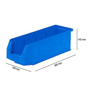 Sichtlagerkasten LF 511, Kunststoff, 7,6 l, blau Sichtlagerkasten LF 511, Kunststoff, 7,6 l, blau