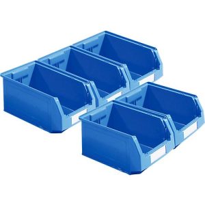 Sichtlagerkasten SSI Schäfer LF 321, Polypropylen, L 343 x B 209 x H 145 mm, 7,5 l, blau, 5 Stück Sichtlagerkasten SSI Schäfer LF 321, Polypropylen, L 343 x B 209 x H 145 mm, 7,5 l, blau, 5 Stück