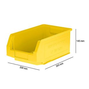 Sichtlagerkasten SSI Schäfer LF 321, Polypropylen, L 343 x B 209 x H 145 mm, 7,5 l, gelb Sichtlagerkasten SSI Schäfer LF 321, Polypropylen, L 343 x B 209 x H 145 mm, 7,5 l, gelb