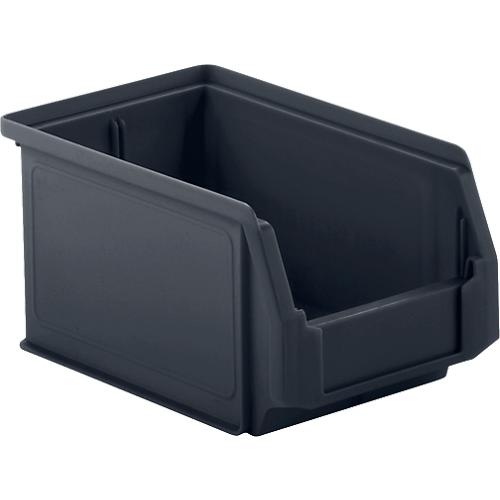 Sichtlagerkasten SSI Schäfer LF 322, recycelter Kunststoff, L 343 x B 209 x H 200 mm, 10,4 l, eisengrau, 10 Stück