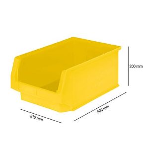 Sichtlagerkasten SSI Schäfer LF 532, Polypropylen, L 500 x B 312 x H 200 mm, 23,5 l, gelb Sichtlagerkasten SSI Schäfer LF 532, Polypropylen, L 500 x B 312 x H 200 mm, 23,5 l, gelb