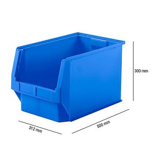 Sichtlagerkasten SSI Schäfer LF 533, Polypropylen, L 500 x B 312 x H 300 mm, 38 l, blau Sichtlagerkasten SSI Schäfer LF 533, Polypropylen, L 500 x B 312 x H 300 mm, 38 l, blau