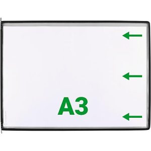 Sichttafel Tarifold DIN A3 quer, 10 St., alle Trägersysteme, Metalldrehzapfen, schwarz Sichttafel Tarifold DIN A3 quer, 10 St., alle Trägersysteme, Metalldrehzapfen, schwarz