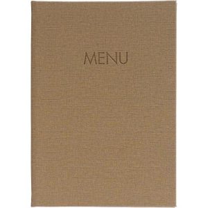 Sigel Speisekarten-Mappe ,DIN A5, Gummibindung, geprägt, beige, 5 Stück + 2 Doppel-Transparenthüllen Sigel Speisekarten-Mappe ,DIN A5, Gummibindung, geprägt, beige, 5 Stück + 2 Doppel-Transparenthüllen