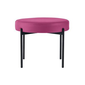 Sitzbank easyChair® by Paperflow GAIA, rund, desinfektionsmittelbeständiger Kunstlederbezug lila, 4-Fußgestell mattschwarz, B 575 x T 575 x H 455 mm Sitzbank easyChair® by Paperflow GAIA, rund, desinfektionsmittelbeständiger Kunstlederbezug lila, 4-Fußgestell mattschwarz, B 575 x T 575 x H 455 mm