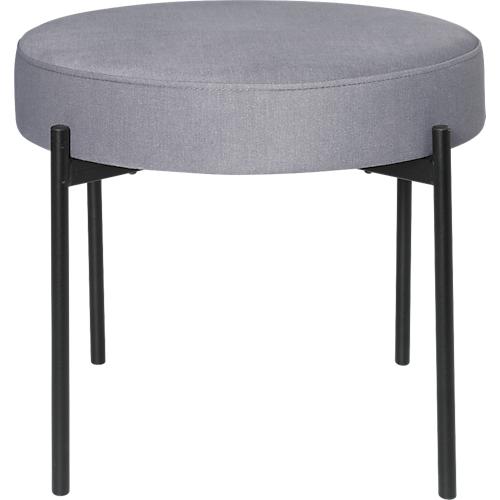 Sitzbank easyChair® by Paperflow GAIA, rund, Stoffbezug mausgrau, 4-Fußgestell mattschwarz, B 575 x T 575 x H 455 mm
