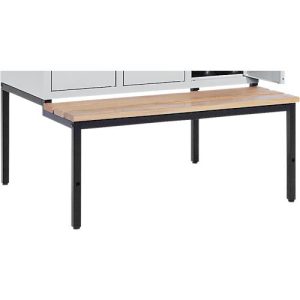 Sitzbank, schwarz m. 3 Buchenholzleisten, 930 mm breit Sitzbank, schwarz m. 3 Buchenholzleisten, 930 mm breit