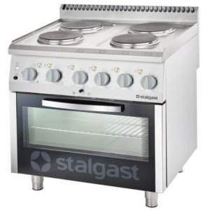 STALGAST Elektro-Herd mit 4 Kochplatten und statischem Backofen GN 2/1 STALGAST Elektro-Herd mit 4 Kochplatten und statischem Backofen GN 2/1