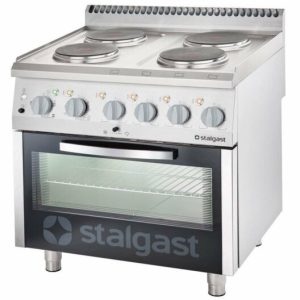 STALGAST Elektro-Herd mit 4 Kochplatten (4×2,6), Umluft-Backofen (60x40cm, GN 1/1) STALGAST Elektro-Herd mit 4 Kochplatten (4×2,6), Umluft-Backofen (60x40cm, GN 1/1)