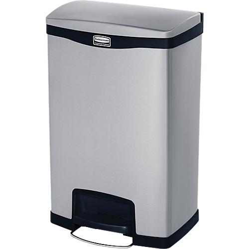 Slim Jim Step-ON Tretabfallbehälter, aus Edelstahl, 50 Liter, schwarz