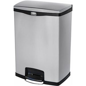 Slim Jim Step-ON Tretabfallbehälter, aus Edelstahl, 90 Liter, schwarz Slim Jim Step-ON Tretabfallbehälter, aus Edelstahl, 90 Liter, schwarz