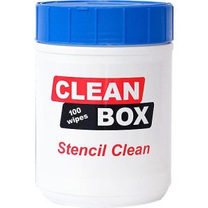 SMD-Schablonen-Reiniger CLEAN BOX Stencil Clean, 100 Tücher in Zupfdose, reißfest, flusenarm SMD-Schablonen-Reiniger CLEAN BOX Stencil Clean, 100 Tücher in Zupfdose, reißfest, flusenarm