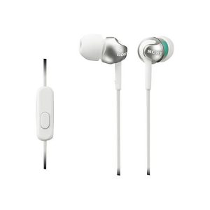 Sony MDR-EX110AP – Ohrhörer mit Mikrofon – im Ohr – kabelgebunden – 3,5 mm Stecker – weiß