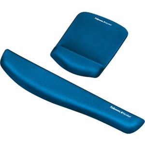 Sparset Fellowes PlushTouch, Tastatur-Handgelenkauflage und Mauspad-Handgelenkauflage, blau Sparset Fellowes PlushTouch, Tastatur-Handgelenkauflage und Mauspad-Handgelenkauflage, blau