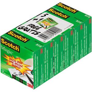 Sparset Klebeband Scotch® Magic™ 810, 6 Rollen, L 33 m x B 19, Ø 26 mm Sparset Klebeband Scotch® Magic™ 810, 6 Rollen, L 33 m x B 19, Ø 26 mm