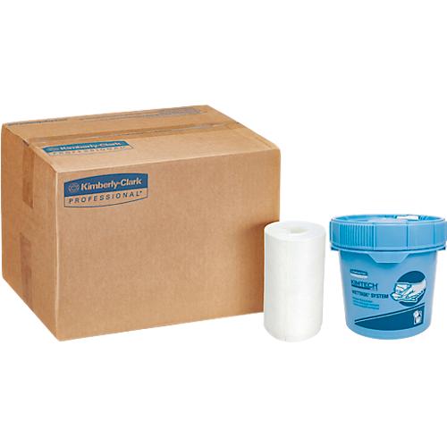 Spendereimer Kimberly Clark Kimtech® Wettask™, für Rollenwischtücher, 2 Stück, L 323 x B 330 x H 330 mm, Kunststoff, blau