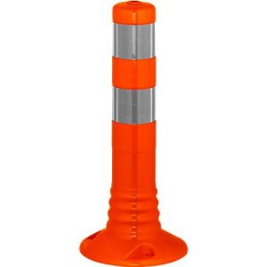 Sperrpfosten Flexipfosten, selbstaufrichtend, H 450 mm, orange-silber Sperrpfosten Flexipfosten, selbstaufrichtend, H 450 mm, orange-silber