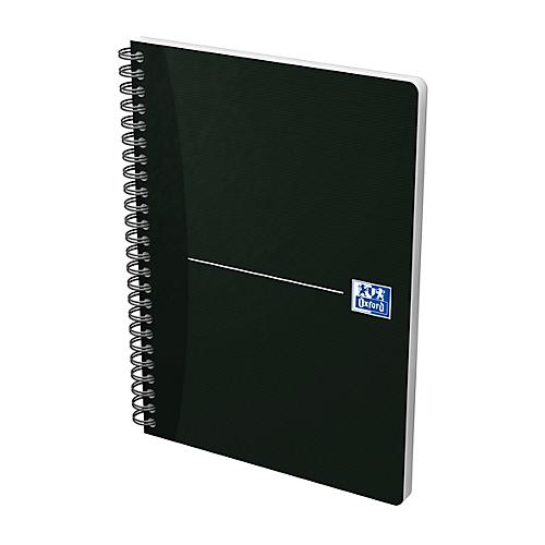 Spiralbuch Oxford Smart Black A5, Softcover, kariert, 90 Blatt, SCRIBZEE®-kompatibel, 5 Stk., Optik Paper®, weiß