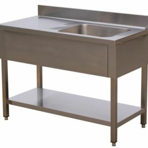 SARO Spültisch 1 Becken, rechts – B 1800 x T 700 mm SARO Spültisch 1 Becken, rechts – B 1800 x T 700 mm