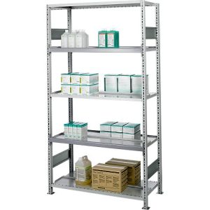 SSI Schäfer Archivregal, Grundfeld, 5 Böden, B 750 x T 600 mm, verzinkt SSI Schäfer Archivregal, Grundfeld, 5 Böden, B 750 x T 600 mm, verzinkt