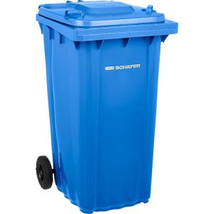 SSI Schäfer Mülltonne PRO 240 WAVE, 240 l, fahrbar, blau