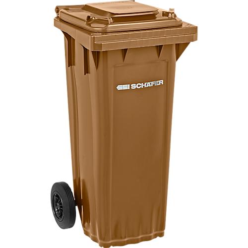 SSI Schäfer Mülltonne PRO 80 WAVE, 80 l, fahrbar, braun
