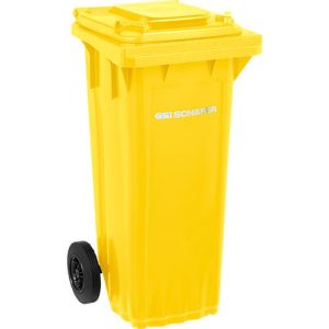 SSI Schäfer Mülltonne PRO 80 WAVE, 80 l, fahrbar, gelb SSI Schäfer Mülltonne PRO 80 WAVE, 80 l, fahrbar, gelb