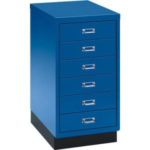 SSI Schubladenschrank DIN A3, 6 Schübe, 675 mm hoch, enzianblau SSI Schubladenschrank DIN A3, 6 Schübe, 675 mm hoch, enzianblau