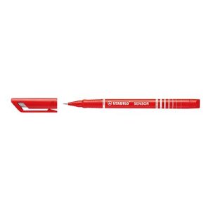 Stabilo Fineliner Sensor, Strichbreite 0,3 mm, rot, 10 St. Stabilo Fineliner Sensor, Strichbreite 0,3 mm, rot, 10 St.