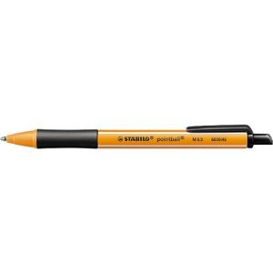STABILO® Kugelschreiber pointball, Druckmechanik, dokumentenecht, Strichstärke 0,5 mm, 10 Stk., schwarz STABILO® Kugelschreiber pointball, Druckmechanik, dokumentenecht, Strichstärke 0,5 mm, 10 Stk., schwarz