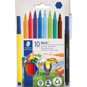 STAEDTLER Fasermaler NORIS, 1 mm Strichstärke, auswaschbar, DRY-SAFE-Technologie, farbsortiert, 10-er Set STAEDTLER Fasermaler NORIS, 1 mm Strichstärke, auswaschbar, DRY-SAFE-Technologie, farbsortiert, 10-er Set