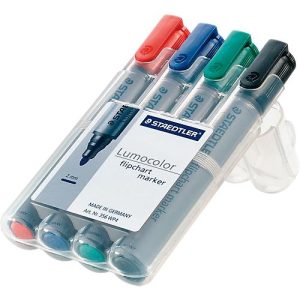 STAEDTLER Flipchartmarker Lumocolor 356, farbsortiert, 4er-Set STAEDTLER Flipchartmarker Lumocolor 356, farbsortiert, 4er-Set