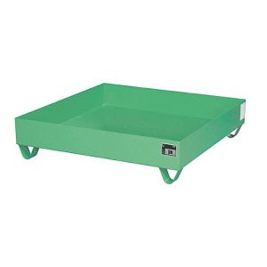 Stahl-Auffangwanne ohne Gitterrost, 1200 x 1200 mm, grün RAL 6011 Stahl-Auffangwanne ohne Gitterrost, 1200 x 1200 mm, grün RAL 6011